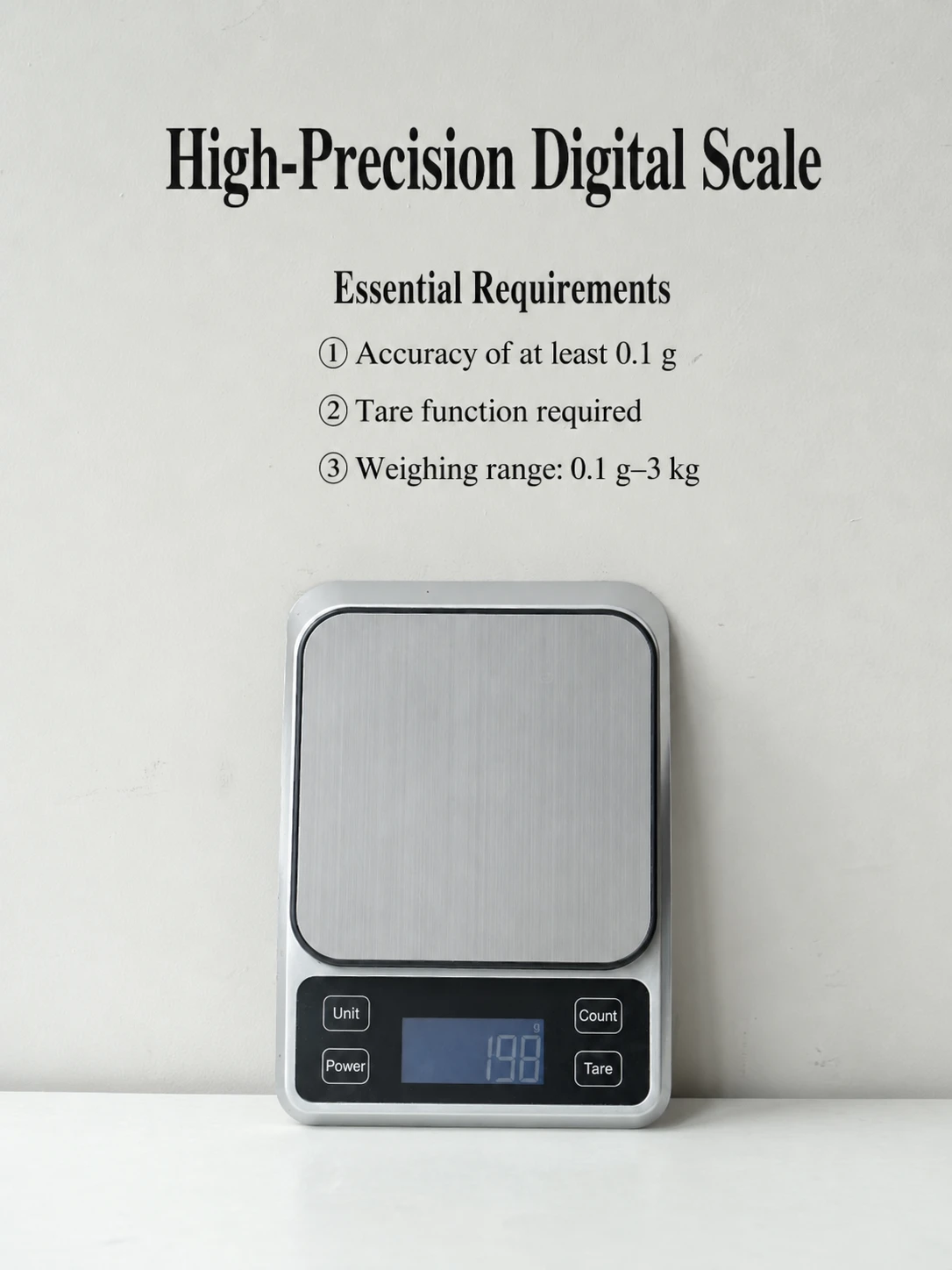 High precision digital scale for measuring soap making ingredients