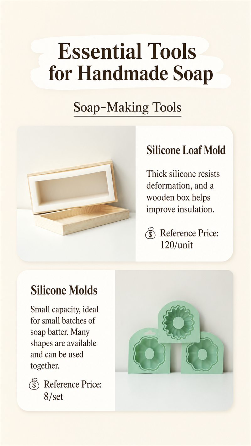 Silicone soap mold for beginner handmade soap making