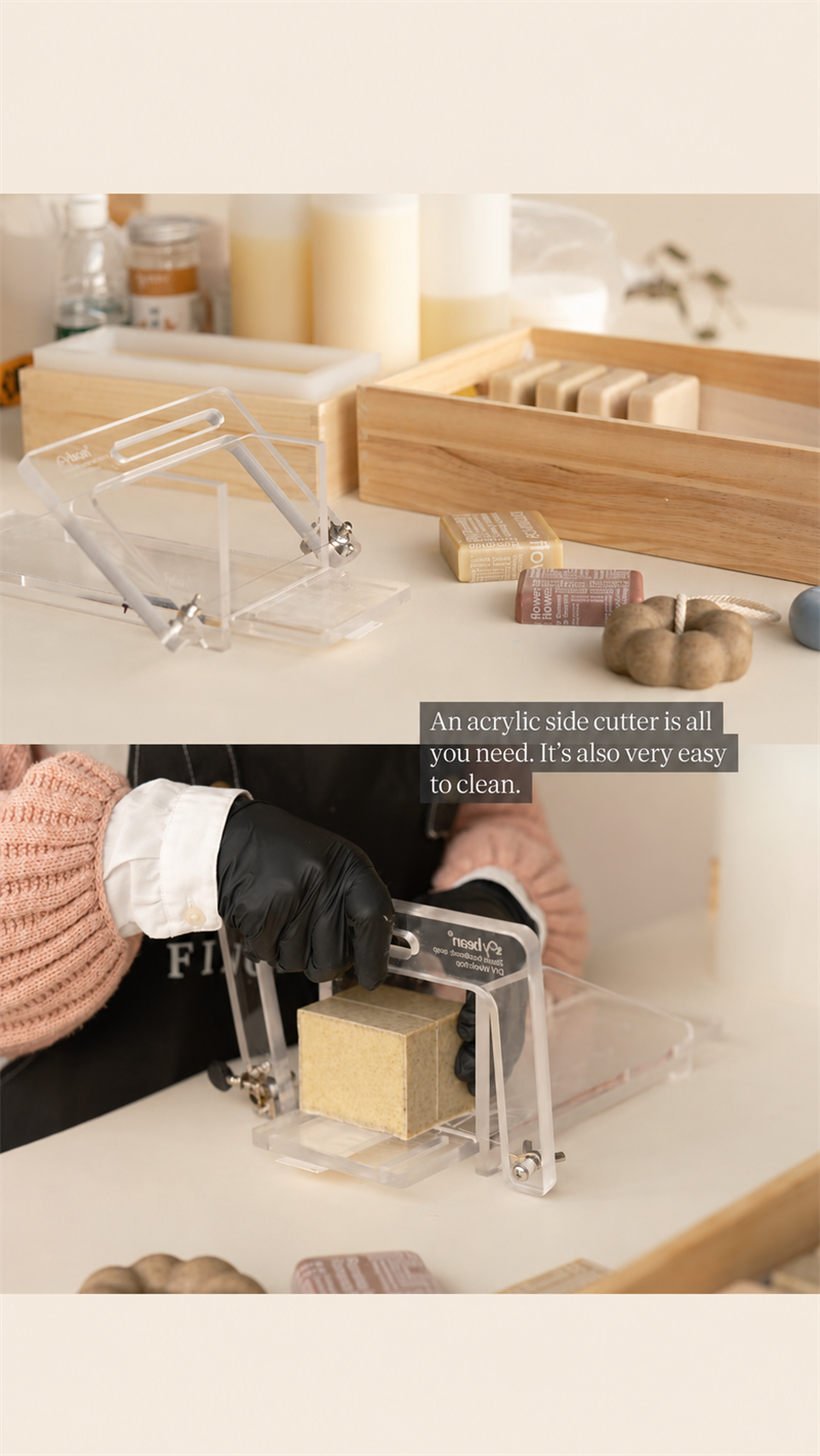Professional soap cutter for clean, uniform handmade soap bars