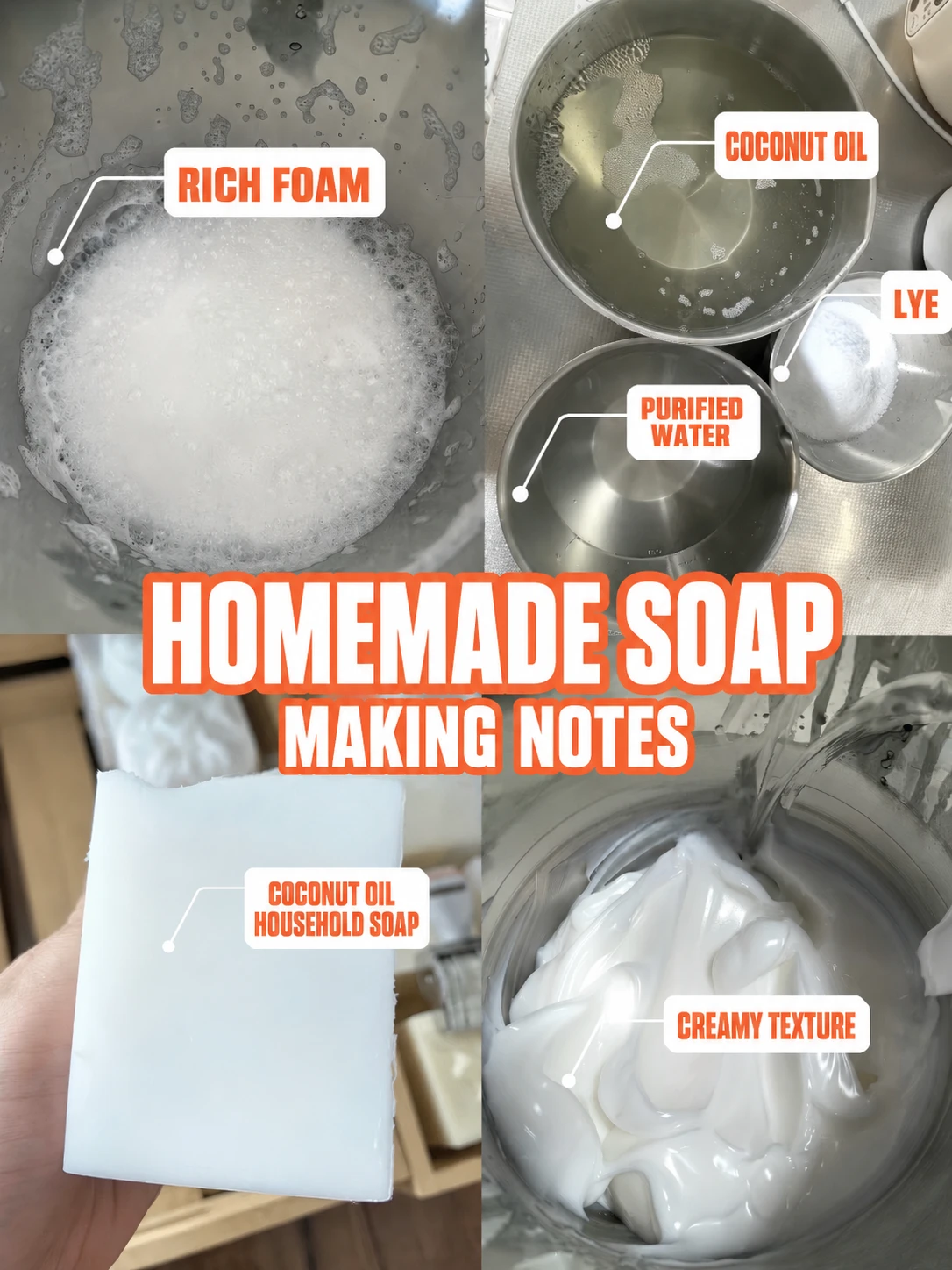Cold process handmade soap preparation materials and making method